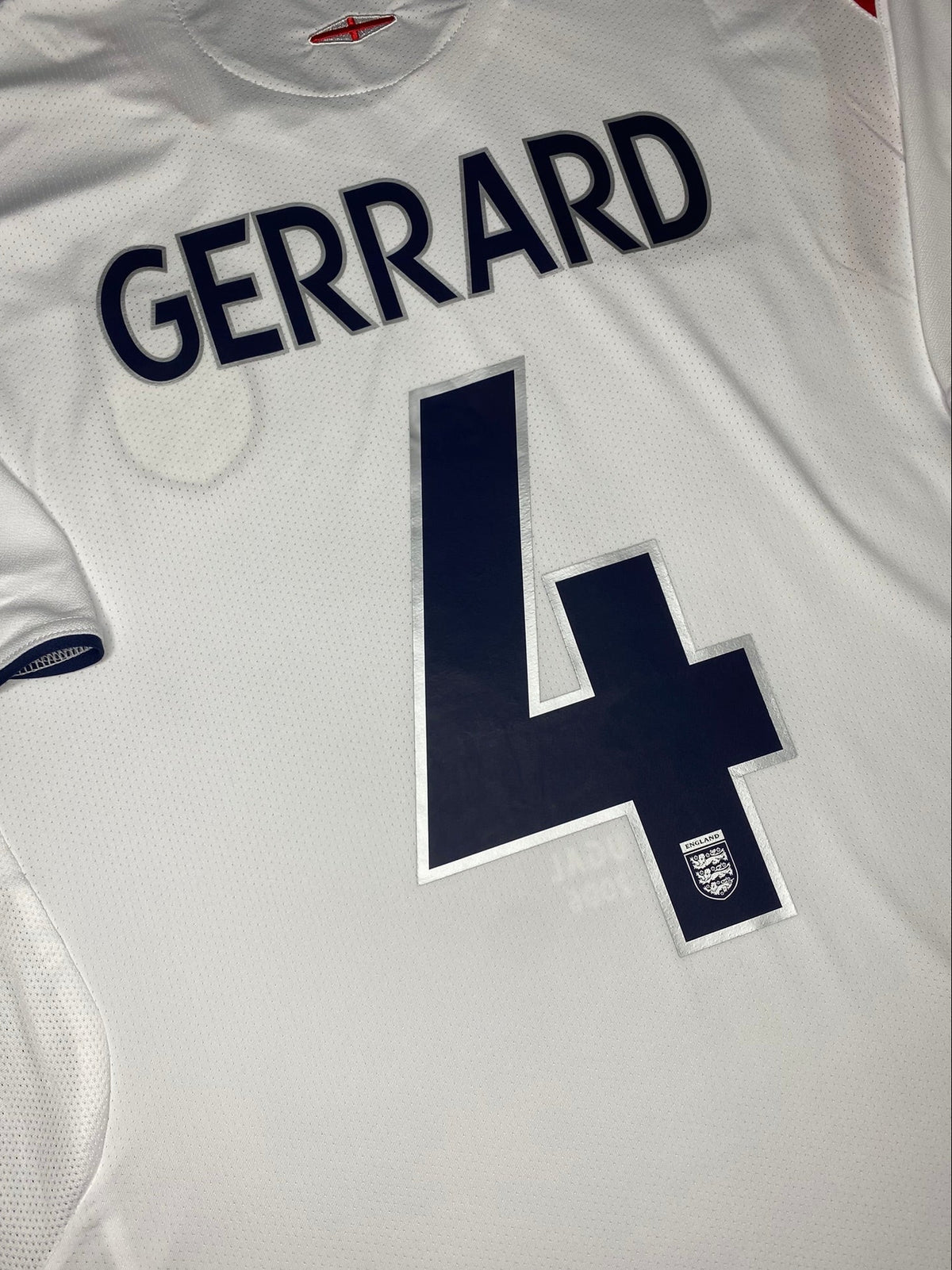 England's home jersey for the 2006 World Cup. Steven Gerrard.