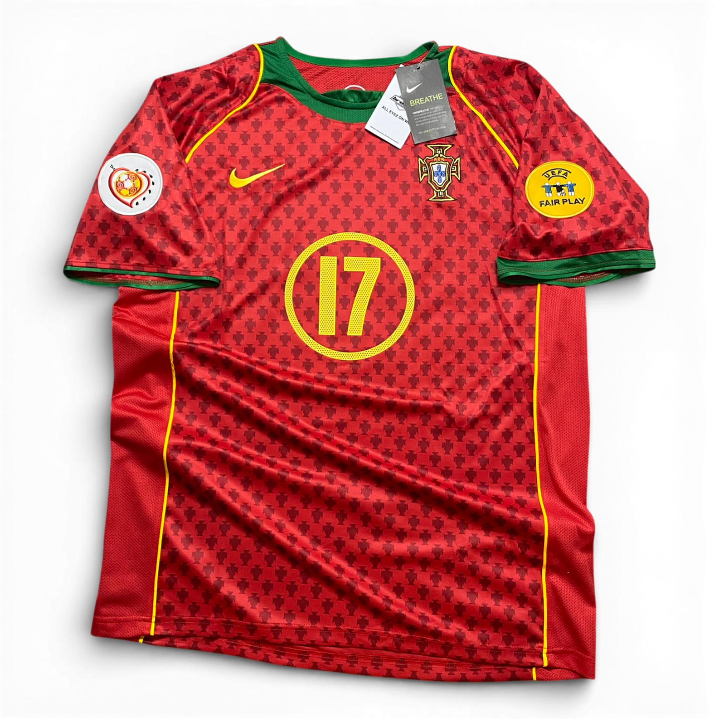 Portugal's home jersey for UEFA EURO 2004. Cristiano Ronaldo.