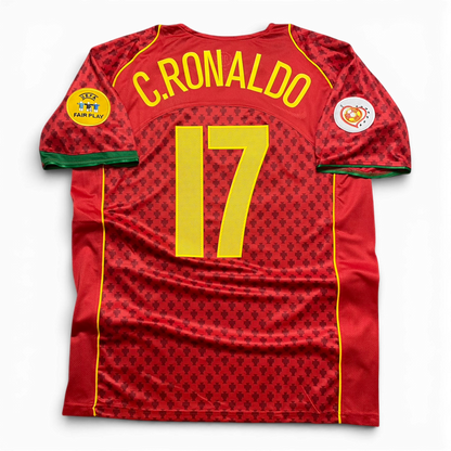 Portugal's home jersey for UEFA EURO 2004. Cristiano Ronaldo.