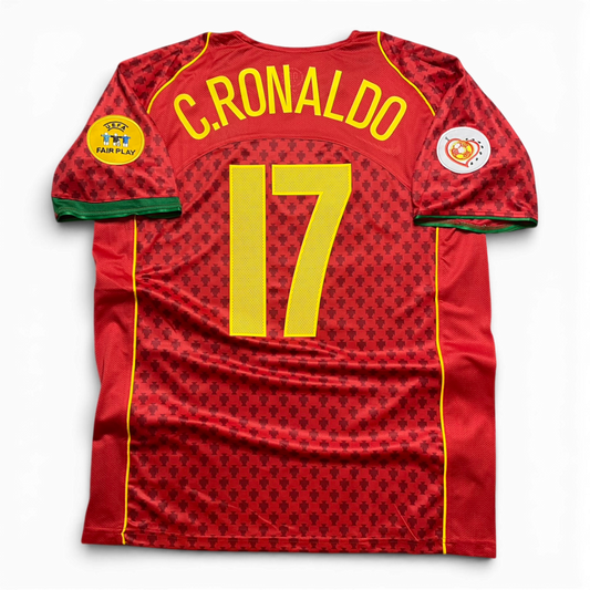 Portugal's home jersey for UEFA EURO 2004. Cristiano Ronaldo.