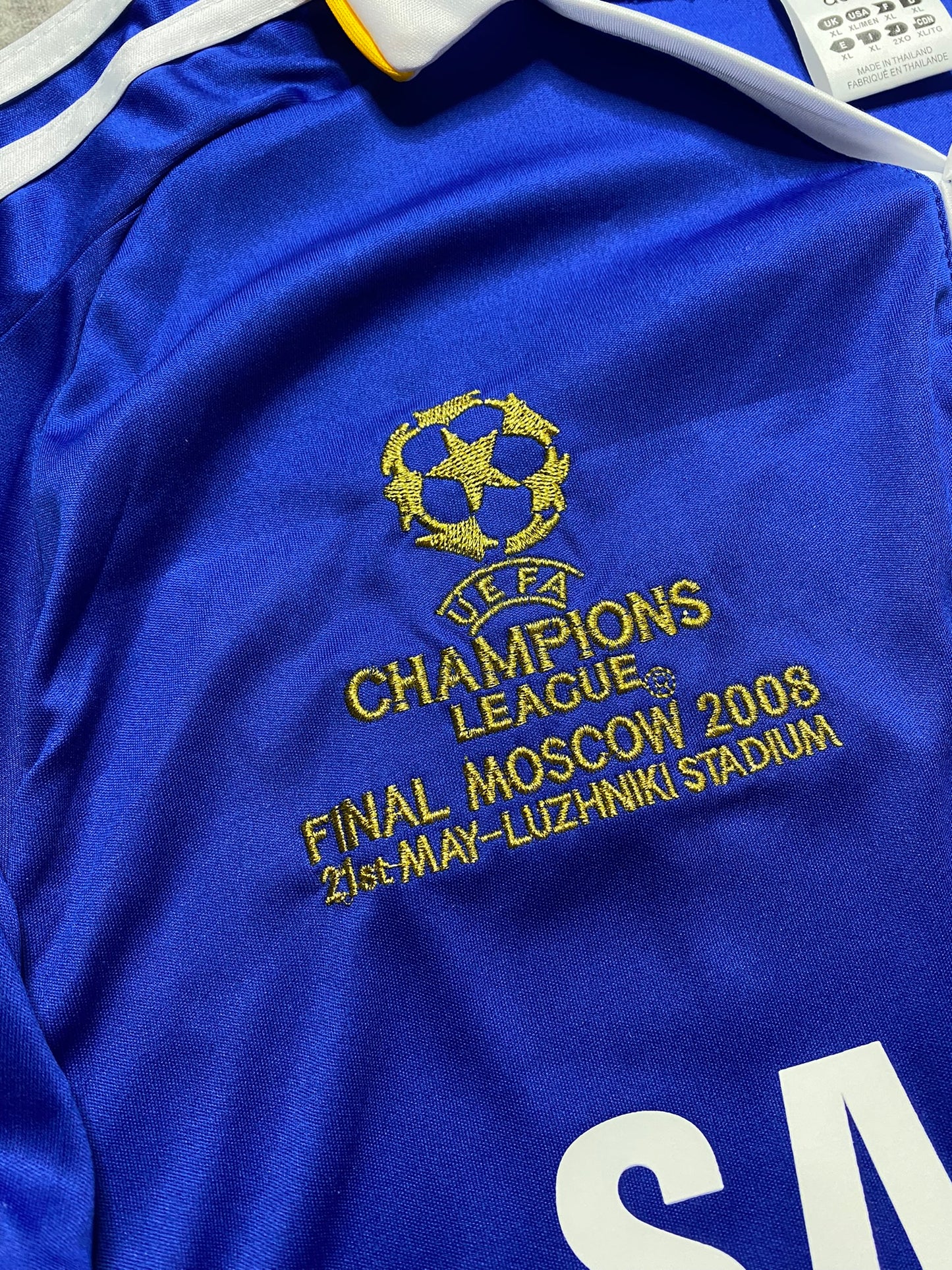 Chelsea's home jersey for the 2008 Champions League Final. Michael Ballack