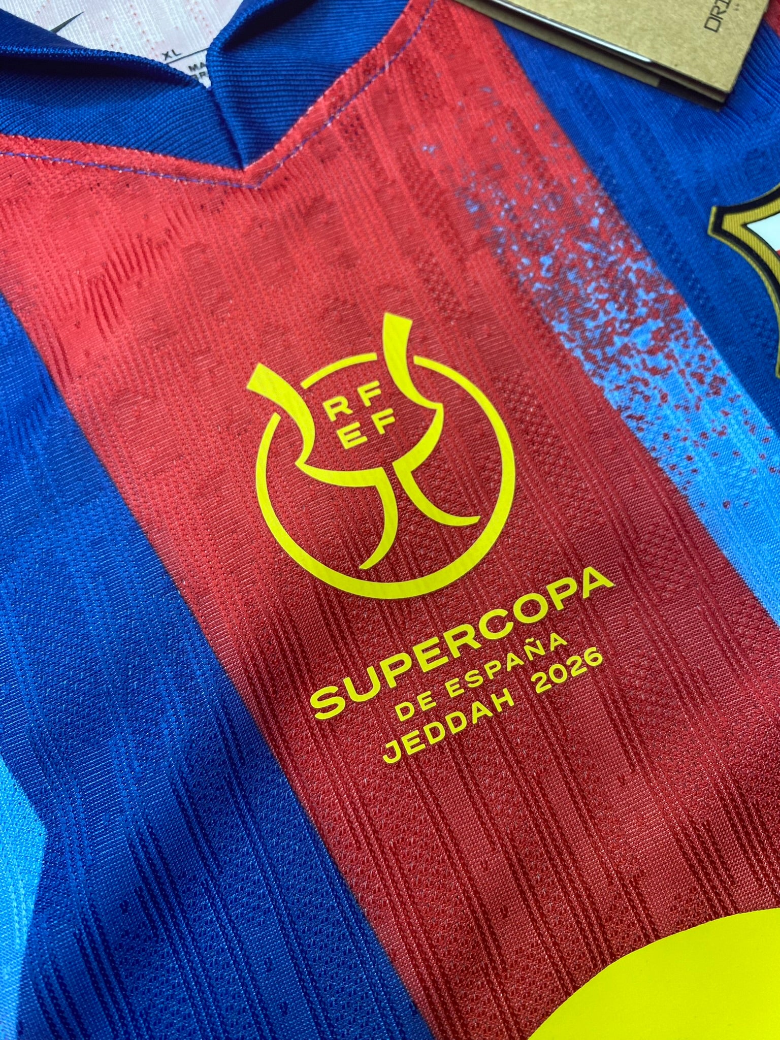 Barcelona Copa del Rey Final home jersey. Season 25/26. Raphinha.