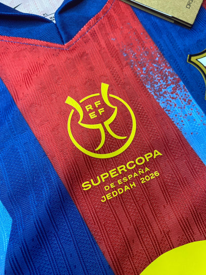 Barcelona Copa del Rey Final home jersey. Season 25/26. Raphinha.