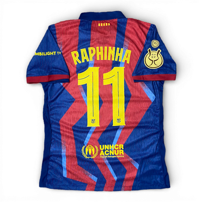Barcelona Copa del Rey Final home jersey. Season 25/26. Raphinha.