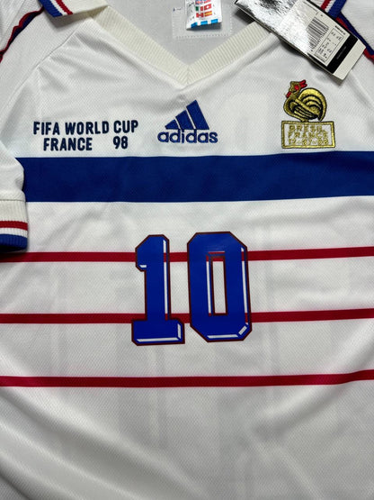France's away jersey for the 1998 World Cup. Zinedine Zidane