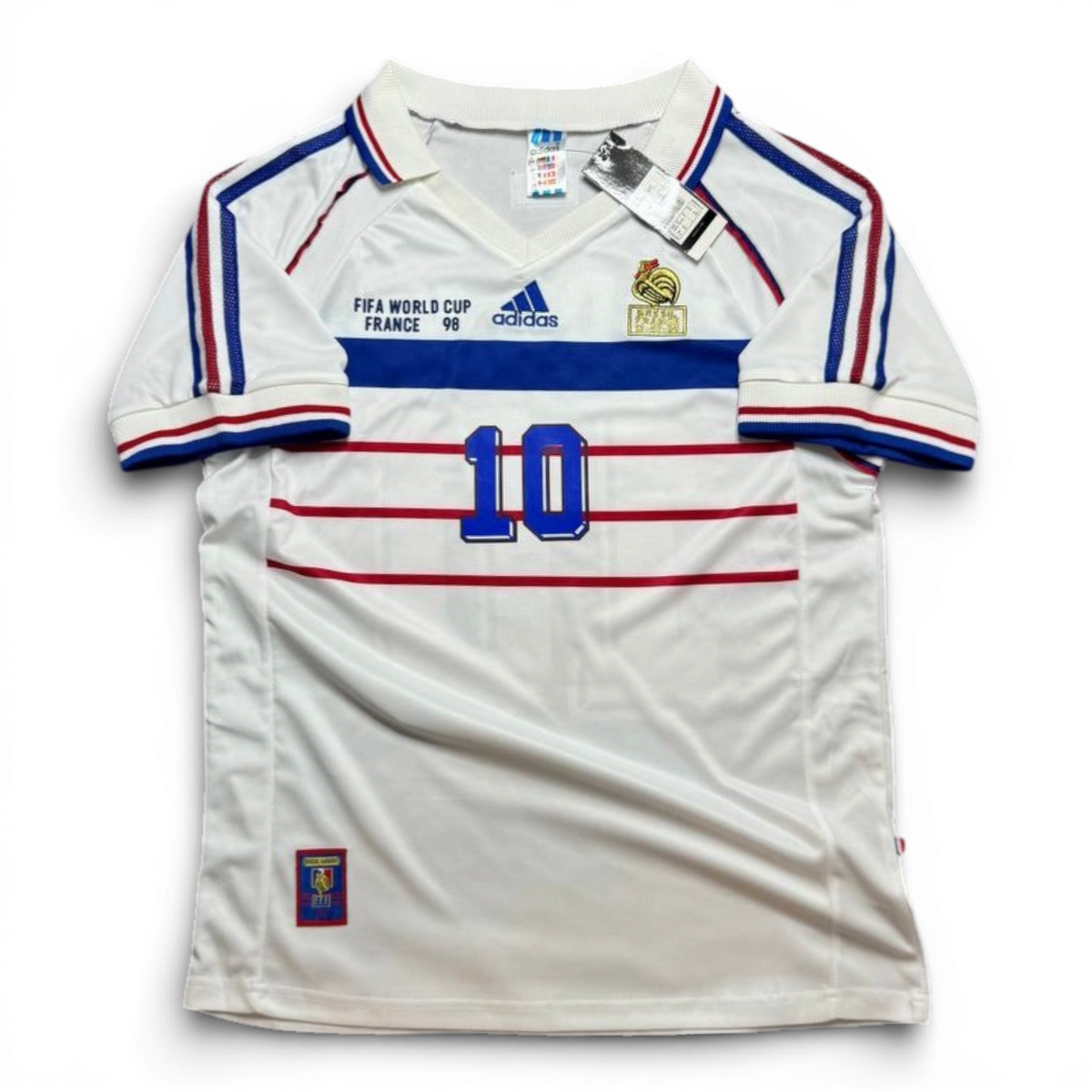 France's away jersey for the 1998 World Cup. Zinedine Zidane