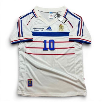 France's away jersey for the 1998 World Cup. Zinedine Zidane
