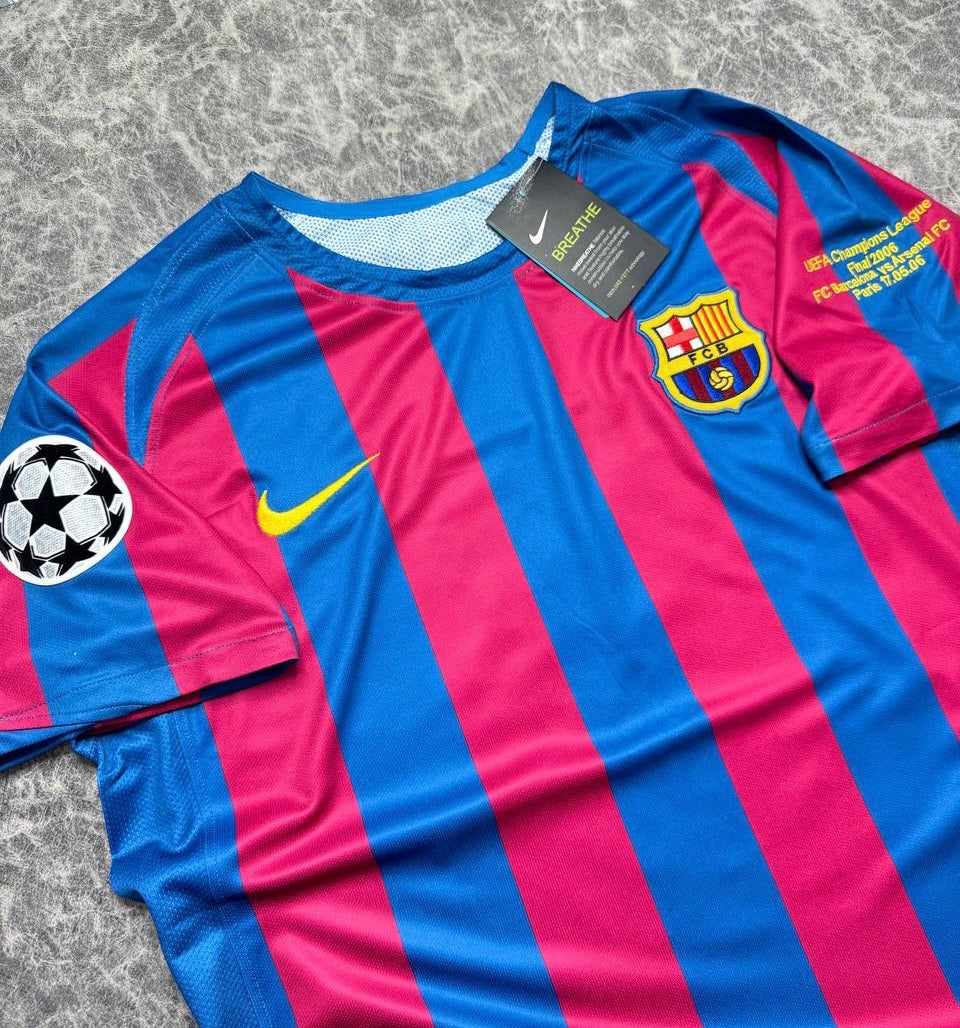 Barcelona's home jersey for the 2006 Champions League Final. Ronaldinho Gaucho.