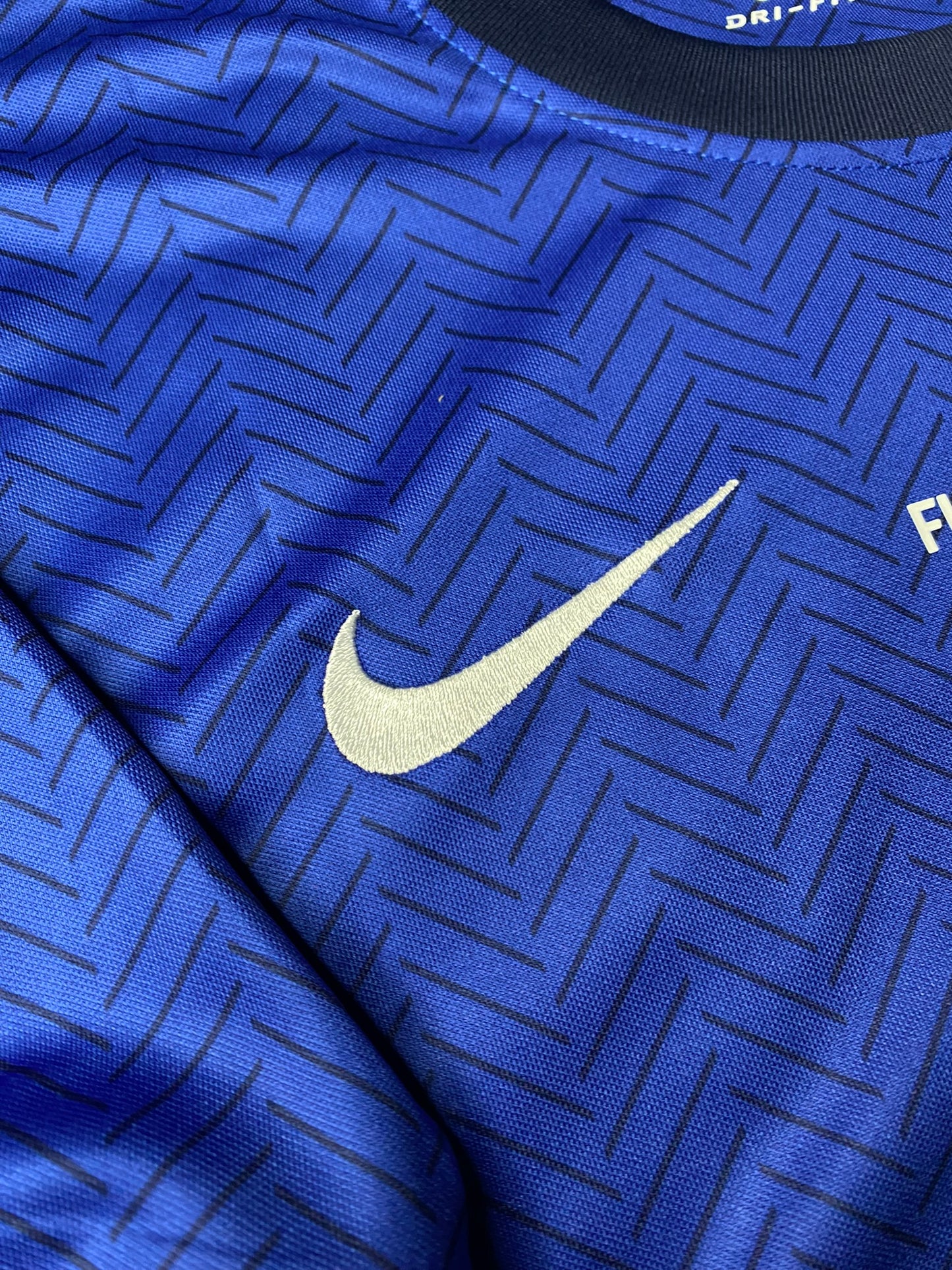 Chelsea's home jersey for the 2021 Champions League final. Ngolo Kante.