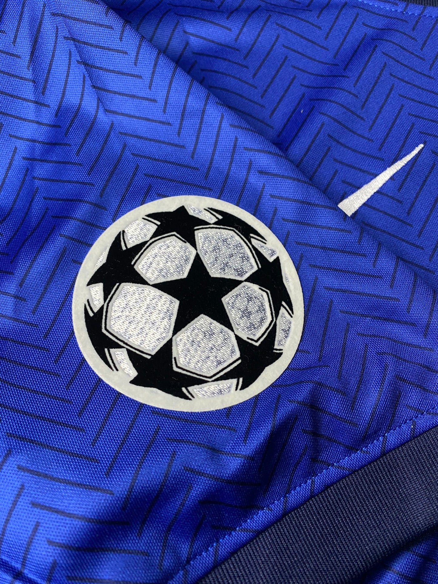 Chelsea's home jersey for the 2021 Champions League final. Ngolo Kante.