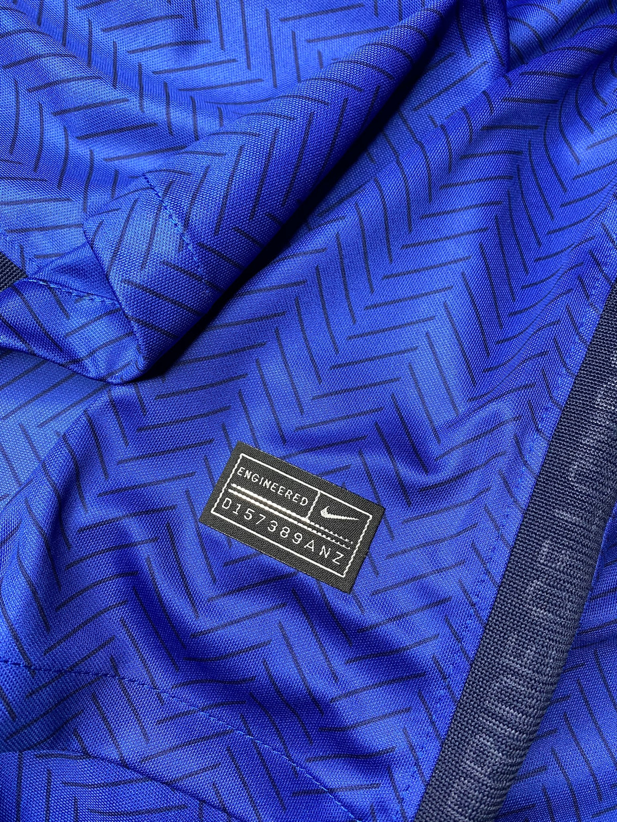 Chelsea's home jersey for the 2021 Champions League final. Ngolo Kante.