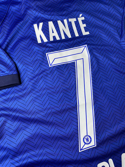Chelsea's home jersey for the 2021 Champions League final. Ngolo Kante.