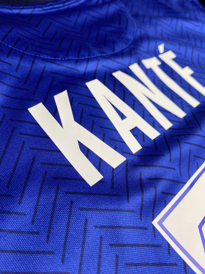 Chelsea's home jersey for the 2021 Champions League final. Ngolo Kante.