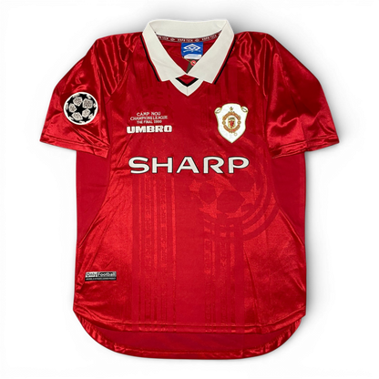 Manchester United's home jersey for the 1999 Champions League final. David Beckham