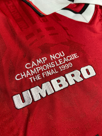 Manchester United's home jersey for the 1999 Champions League final. David Beckham