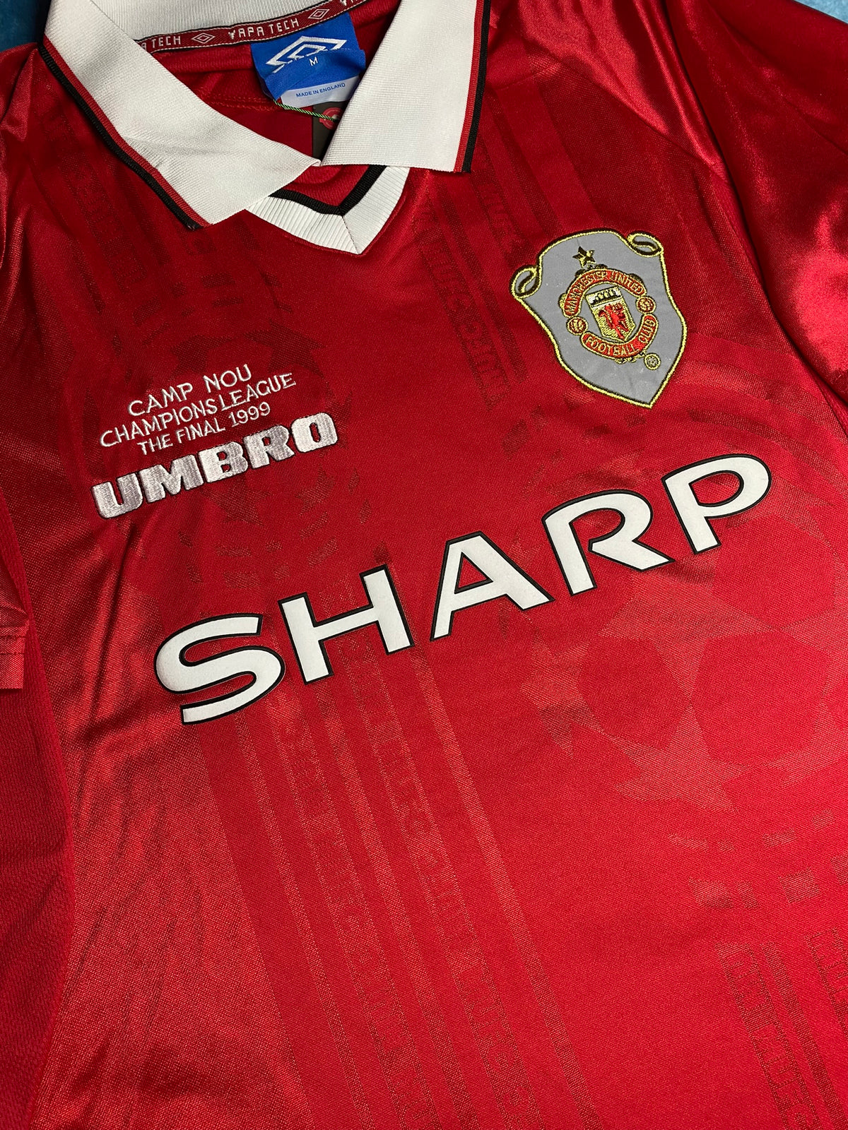 Manchester United's home jersey for the 1999 Champions League final. David Beckham