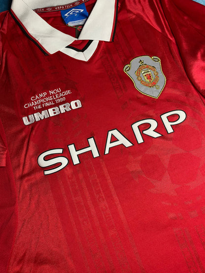 Manchester United's home jersey for the 1999 Champions League final. David Beckham