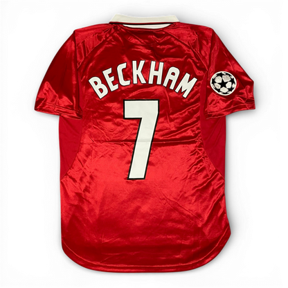 Manchester United's home jersey for the 1999 Champions League final. David Beckham