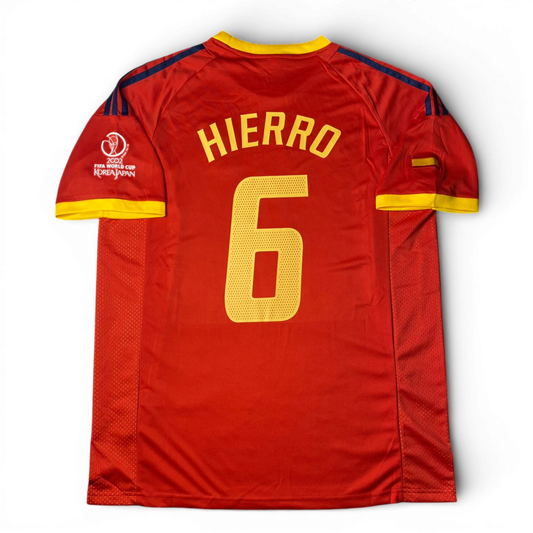 Spain's home jersey for the 2002 World Cup. Fernando Hierro