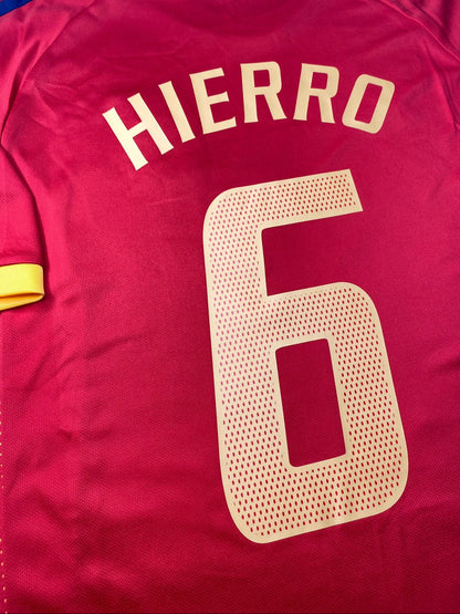 Spain's home jersey for the 2002 World Cup. Fernando Hierro