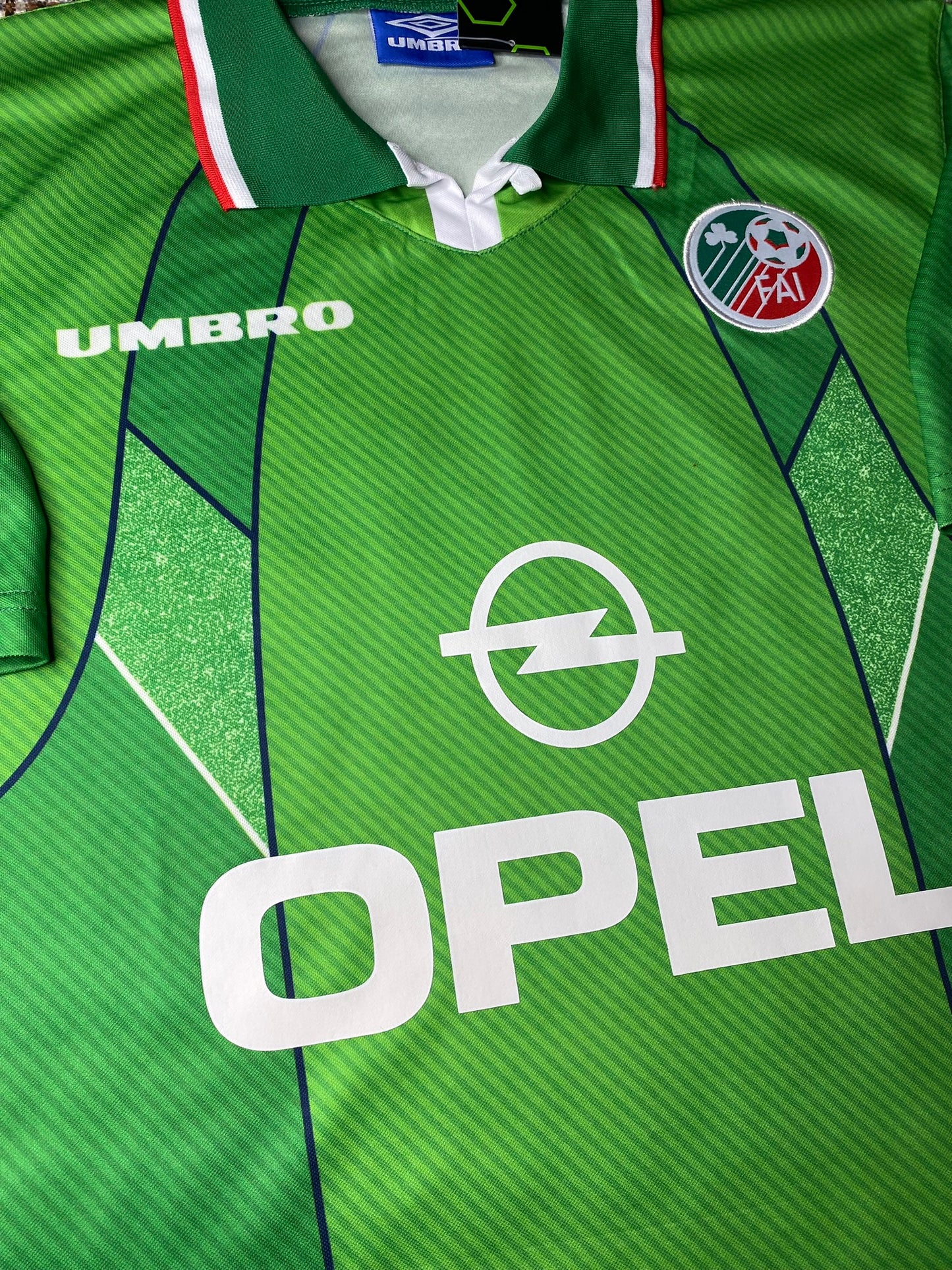 Ireland's 1994 home jersey. Roy Keane.