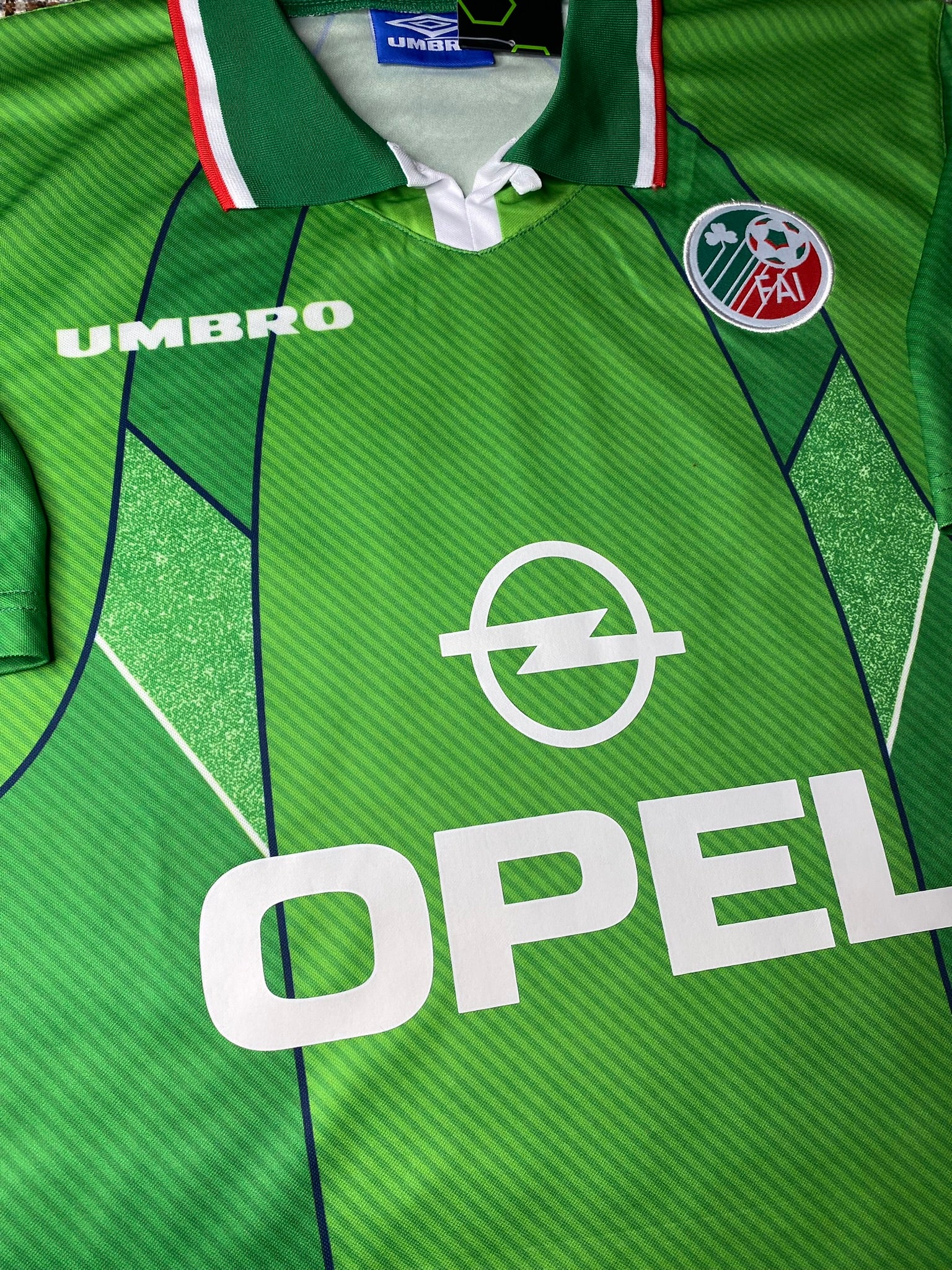 Ireland's 1994 home jersey. Roy Keane.