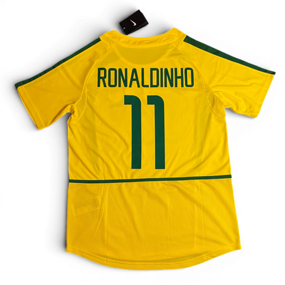 Brazil's home jersey for the 2002 World Cup. Ronaldinho Gaucho