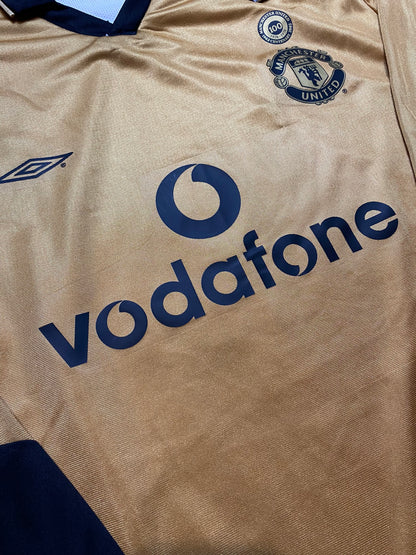 Manchester United reversible jersey commemorating the club's 100th anniversary. Season 01/02. Ruud Van Nistelrooy