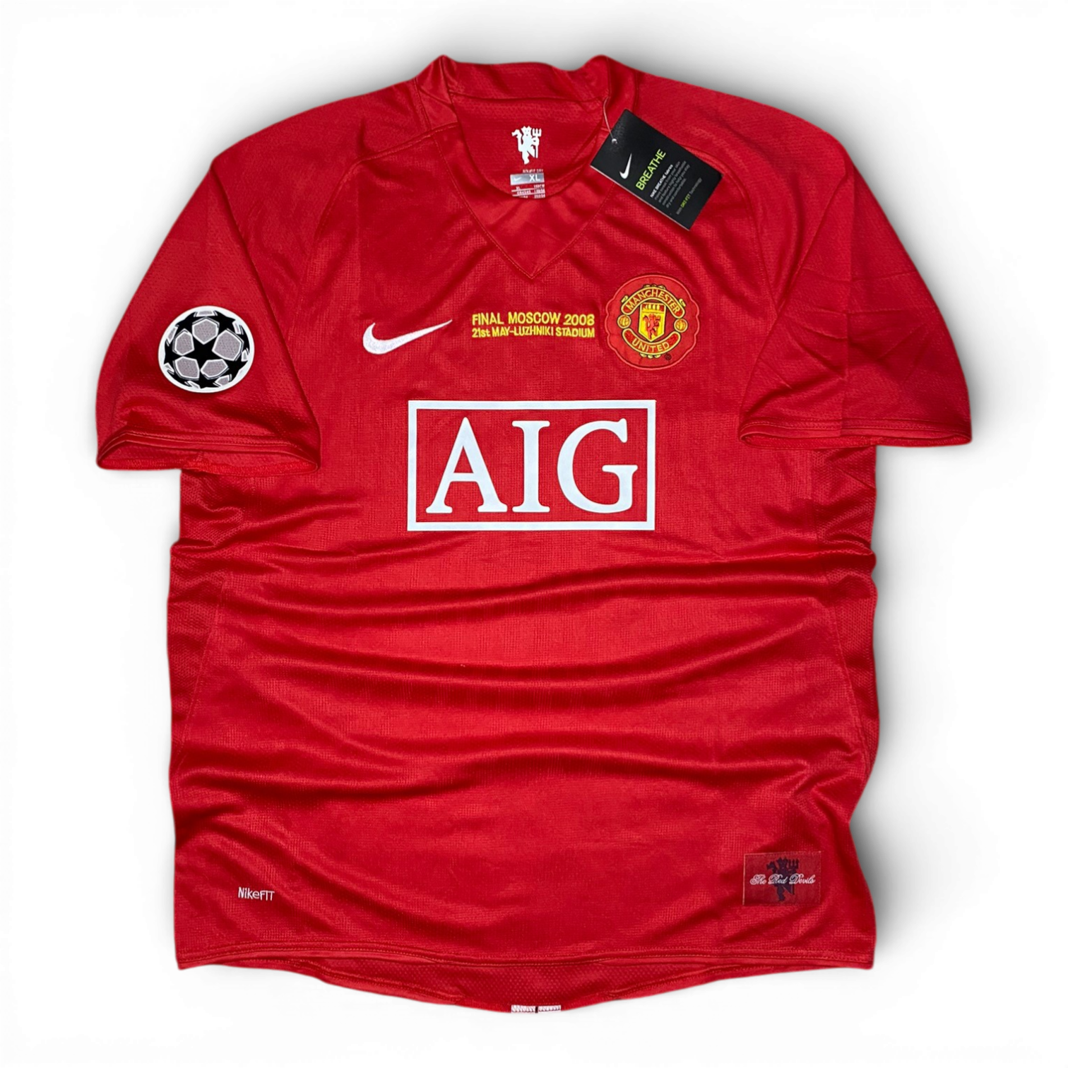 Manchester United's home jersey for the 2008 Champions League Final. Luís Nani