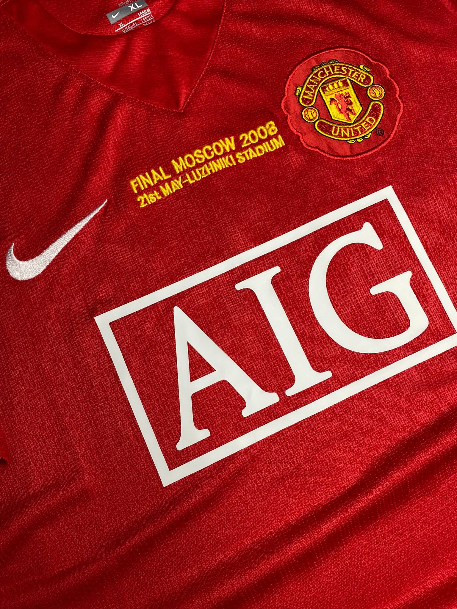 Manchester United's home jersey for the 2008 Champions League Final. Luís Nani