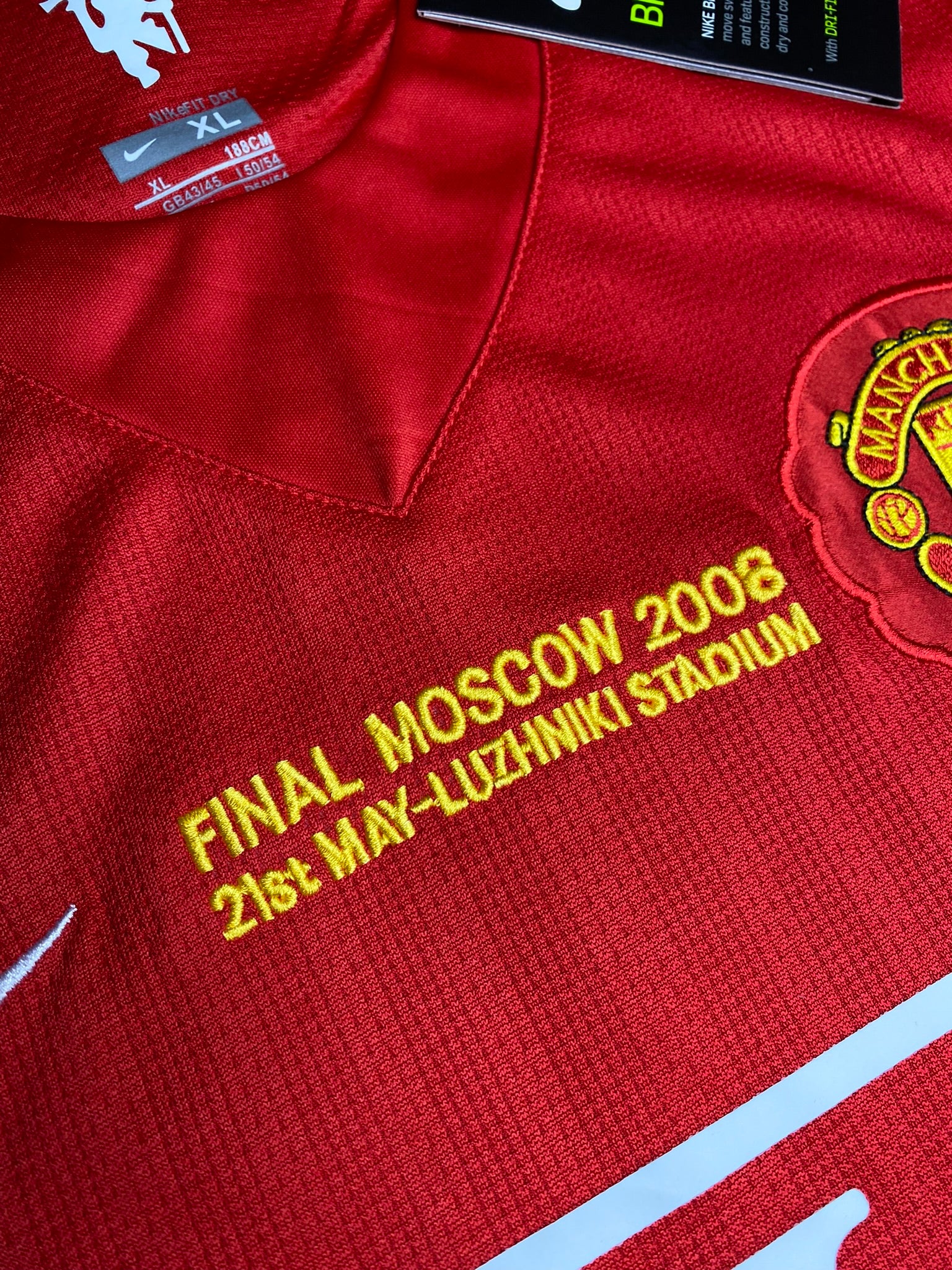 Manchester United's home jersey for the 2008 Champions League Final. Luís Nani
