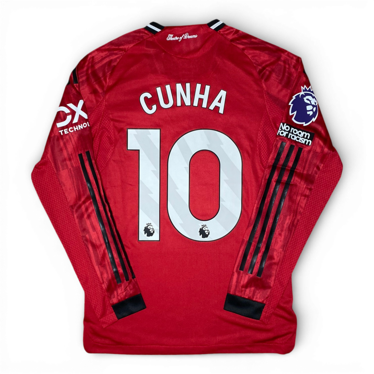Manchester United longsleeve home jersey. Season 25/26. Matheus Cunha
