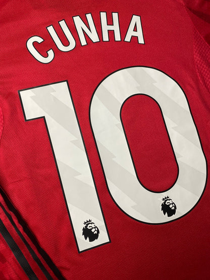 Manchester United longsleeve home jersey. Season 25/26. Matheus Cunha