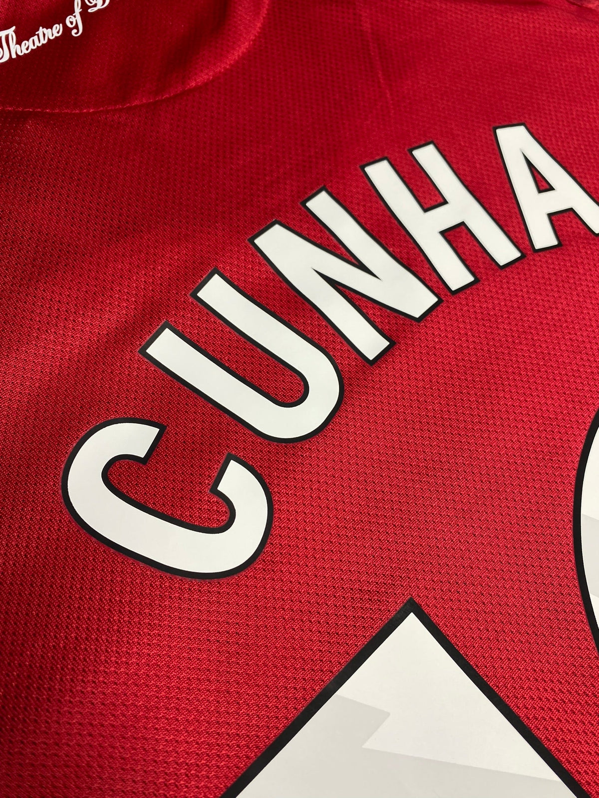 Manchester United longsleeve home jersey. Season 25/26. Matheus Cunha