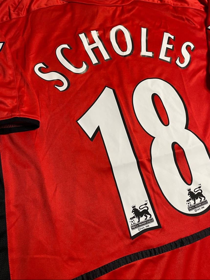 Manchester United home jersey. Season 02/04. Paul Scholes