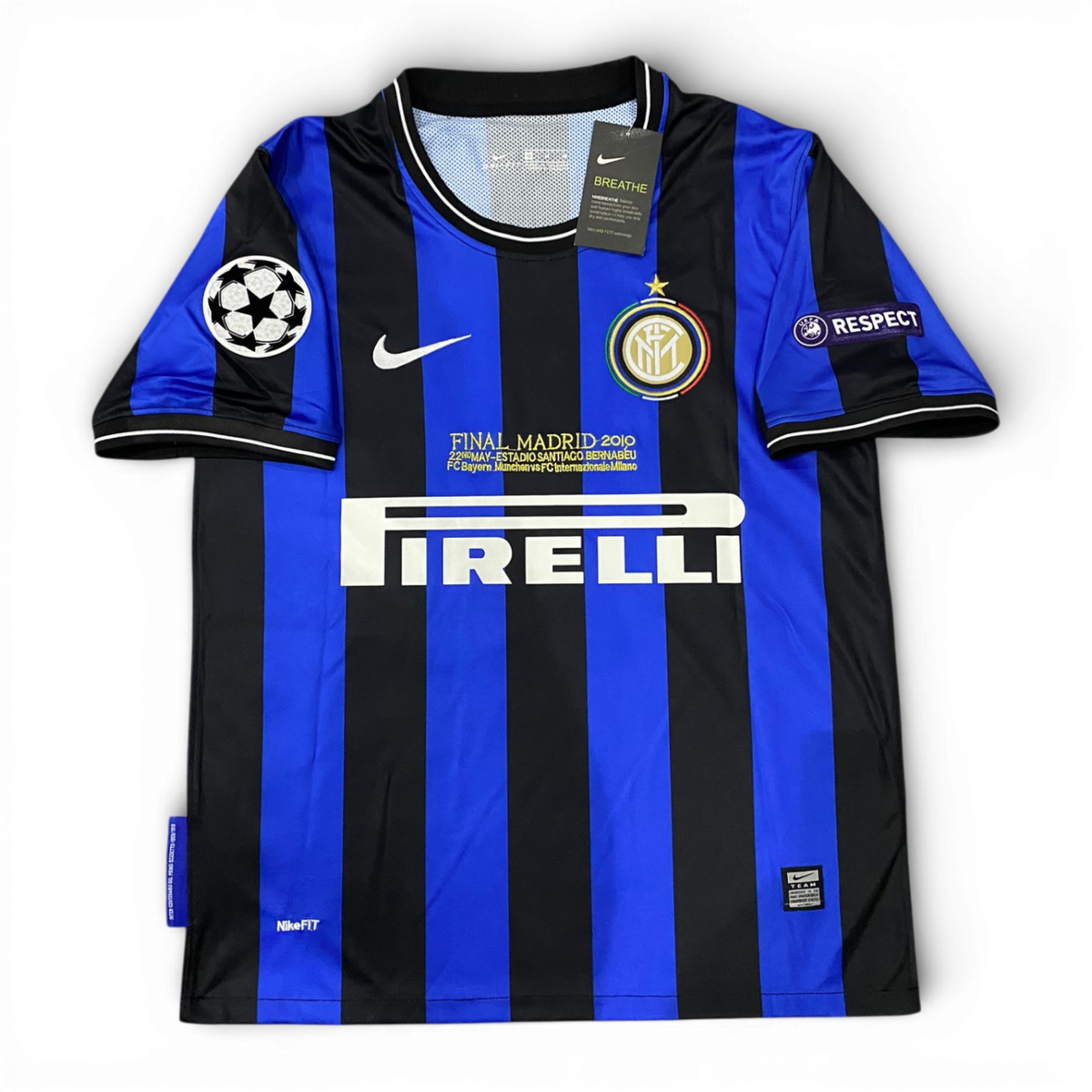 Inter Milan's 2010 Champions League Final Home Jersey. Mario Balotelli.