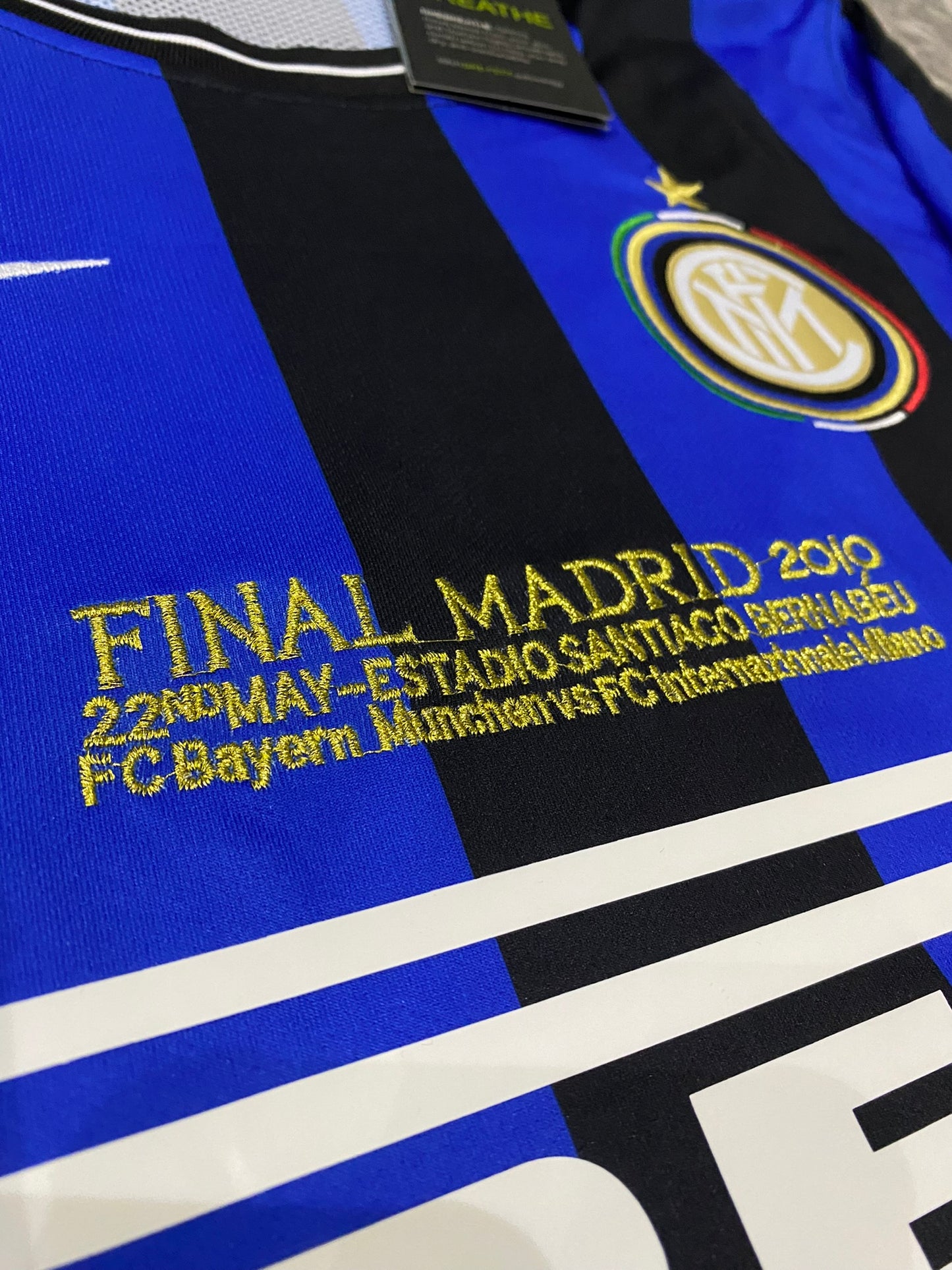Inter Milan's 2010 Champions League Final Home Jersey. Mario Balotelli.