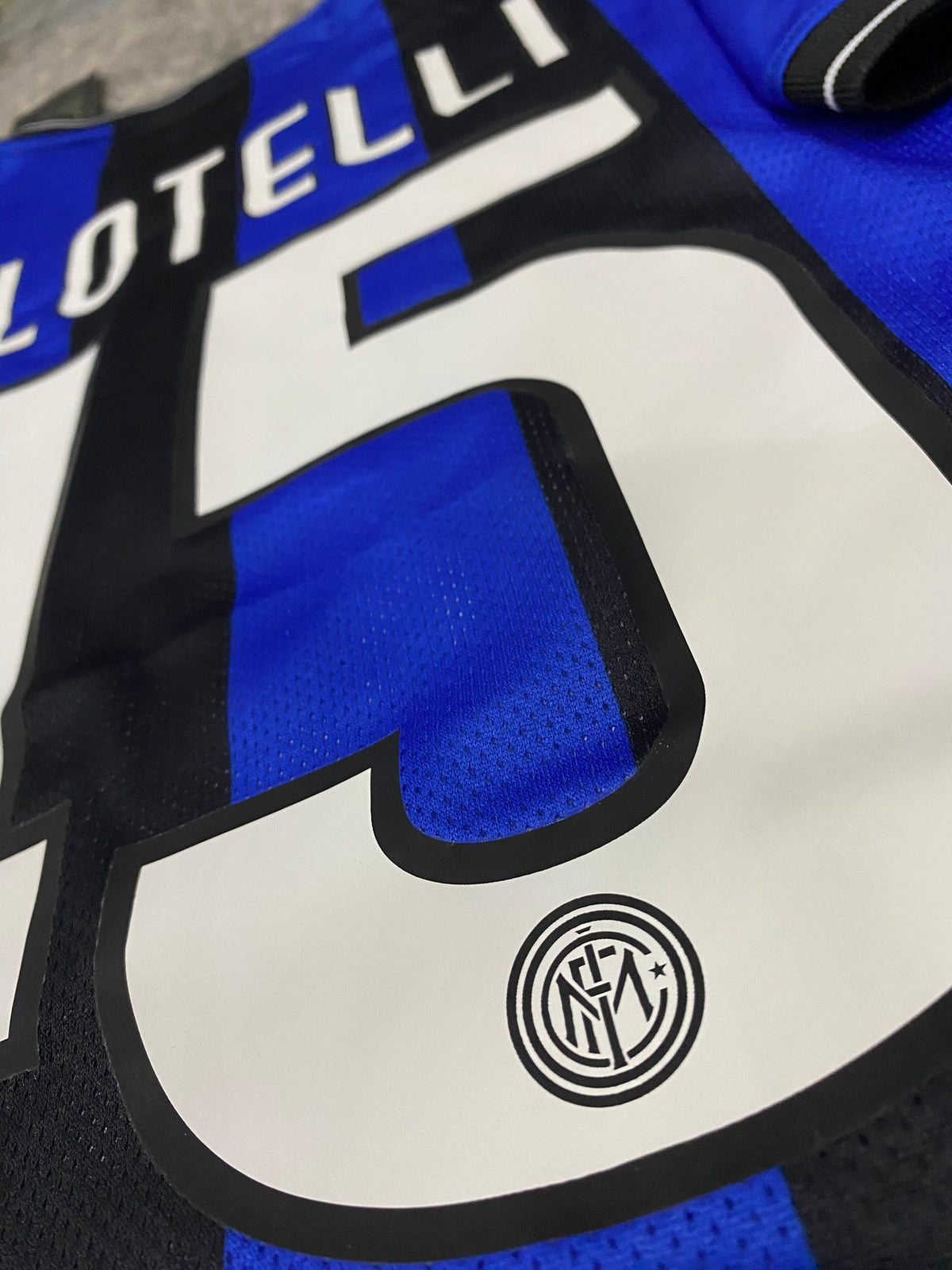 Inter Milan's 2010 Champions League Final Home Jersey. Mario Balotelli.