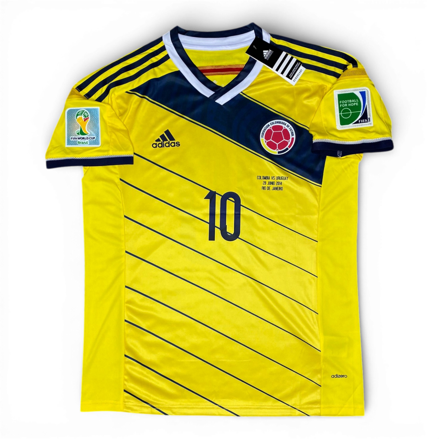 Colombia's home jersey for the 2014 World Cup. James Rodriguez