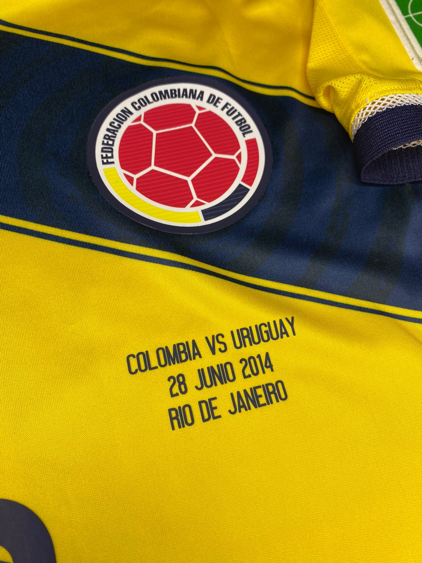 Colombia's home jersey for the 2014 World Cup. James Rodriguez