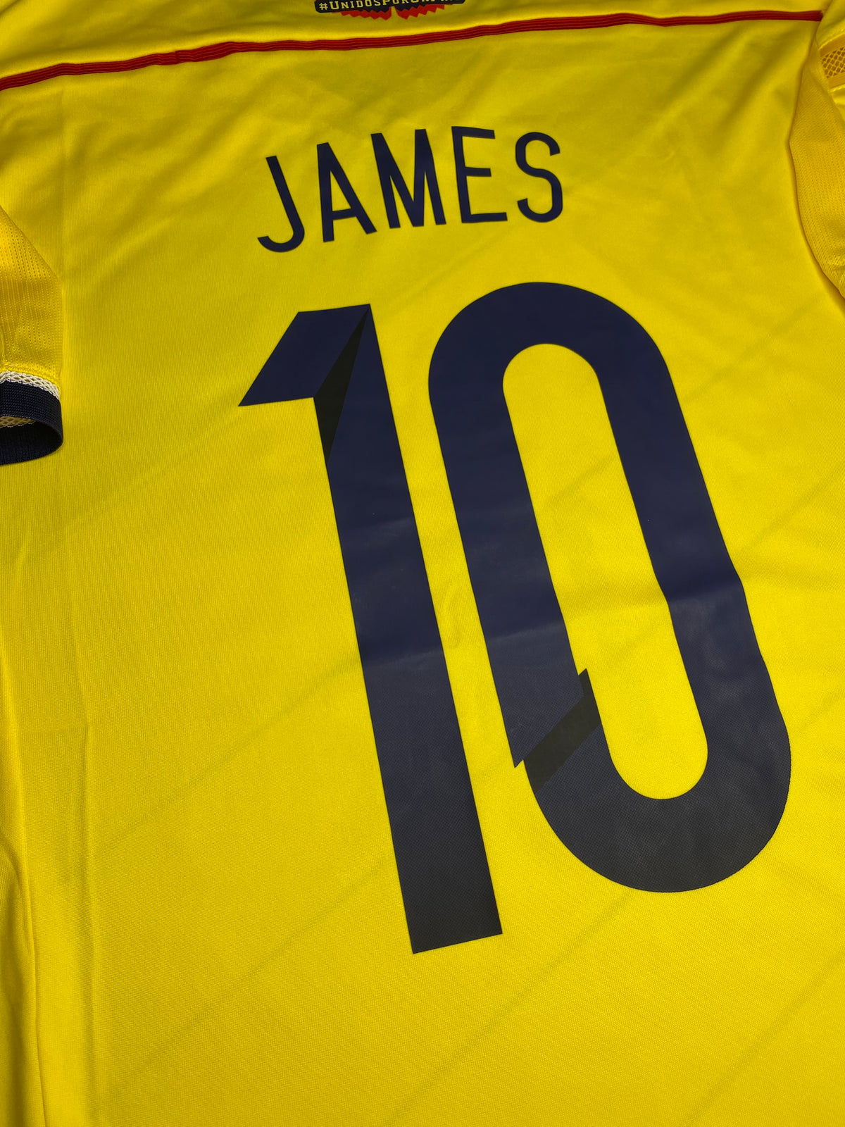 Colombia's home jersey for the 2014 World Cup. James Rodriguez