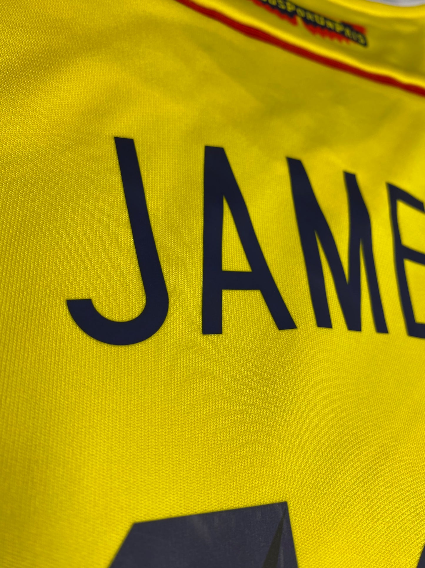 Colombia's home jersey for the 2014 World Cup. James Rodriguez