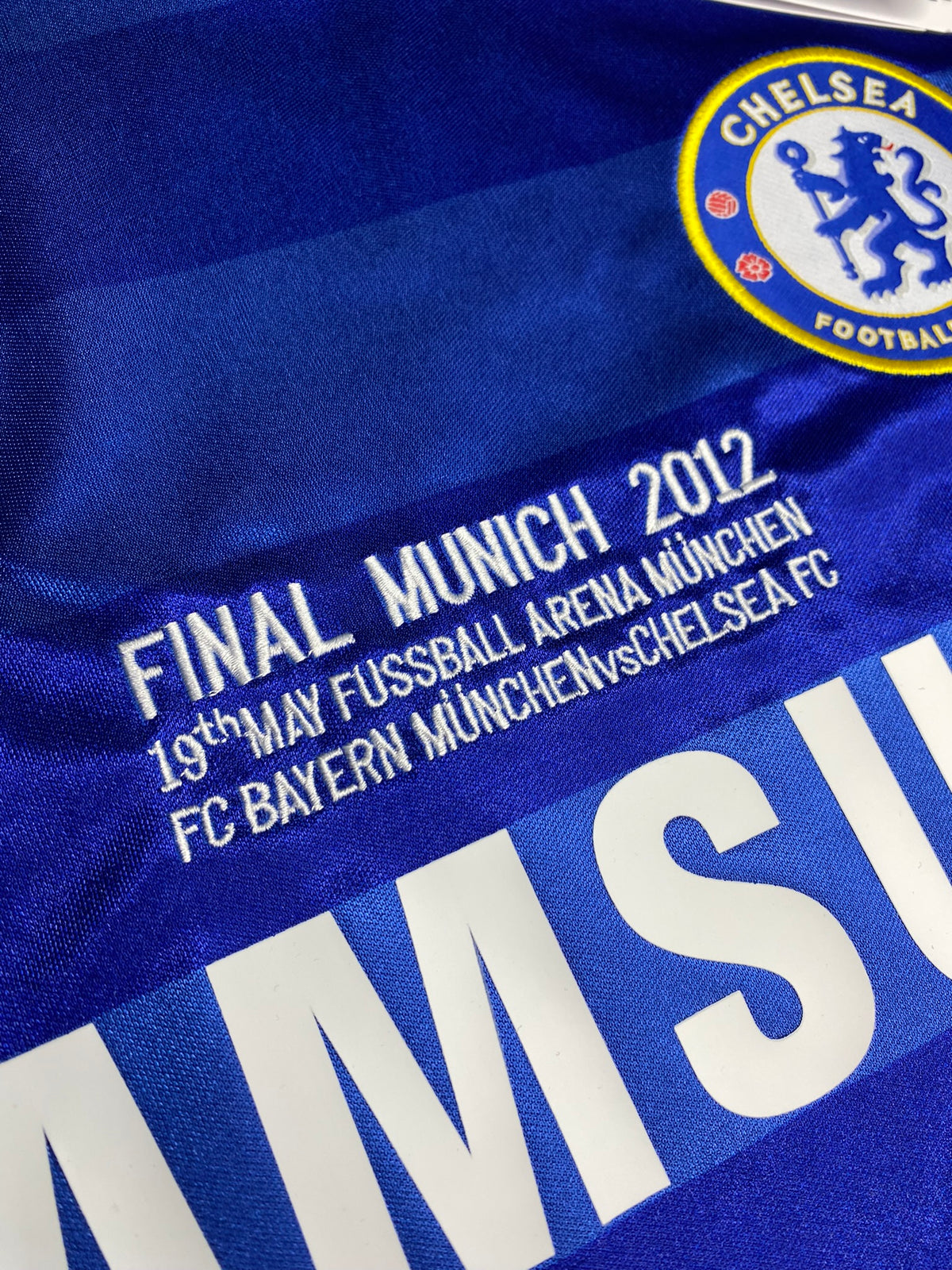 Chelsea's longsleeve home jersey for the 2012 Champions League Final. Frank Lampard.