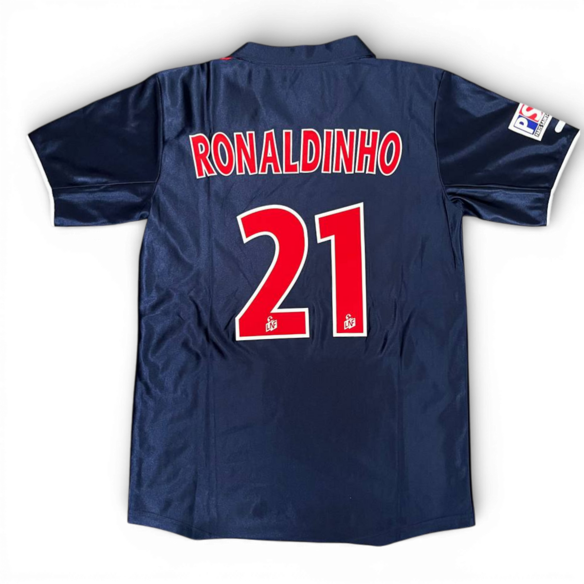 Paris Sain-Germain (PSG) home jersey. Season 01/02. Ronaldinho Gaucho