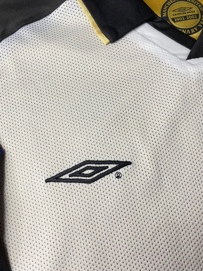 Manchester United reversible jersey commemorating the club's 100th anniversary. Season 01/02. David Beckham