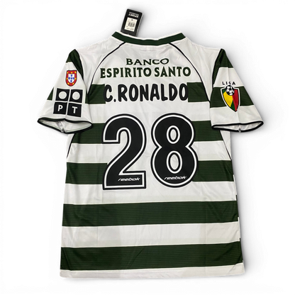 Sporting Lisbon home jersey. Season 02/03. Cristiano Ronaldo