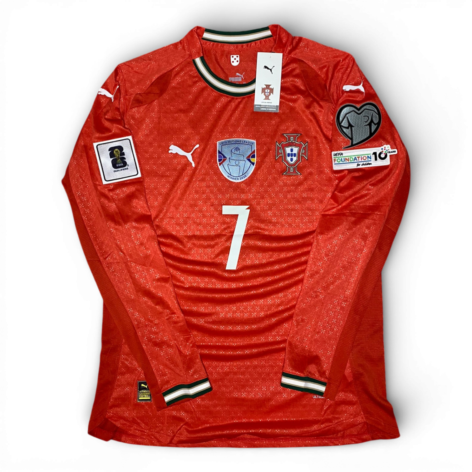 Portugal longsleeve home jersey 2025. Cristiano Ronaldo.