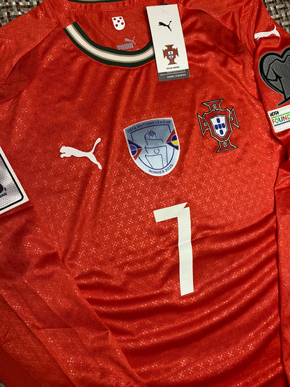 Portugal longsleeve home jersey 2025. Cristiano Ronaldo.