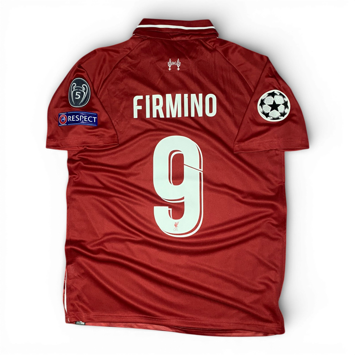 Liverpool's home jersey for the 2019 Champions League final. Roberto Firmino.