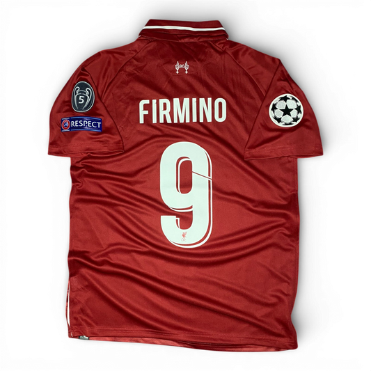 Liverpool's home jersey for the 2019 Champions League final. Roberto Firmino.